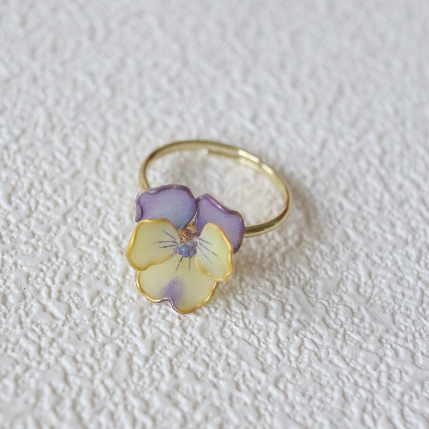 Pansy Blossom Hand-Painted Stud Earrings