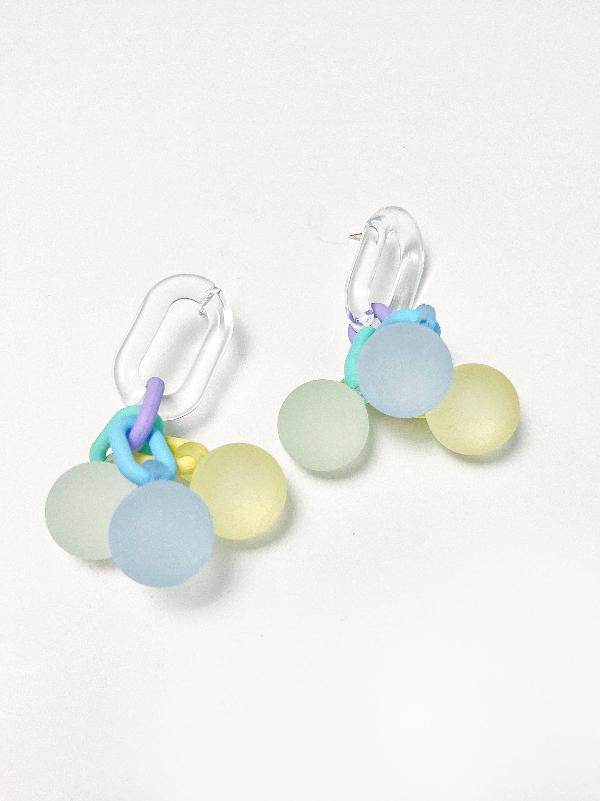 Candy-Colored Ball Earrings（blue）