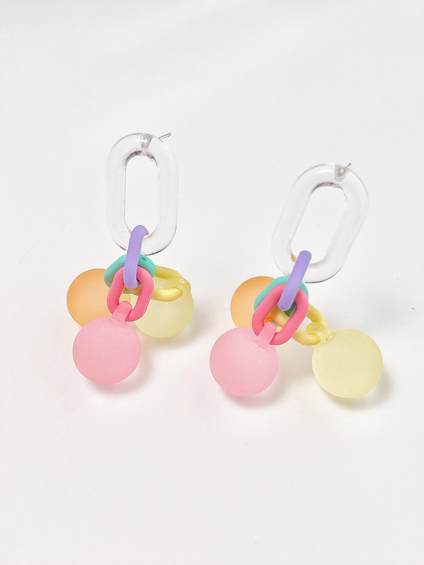 Candy-Colored Ball Earrings（pink）
