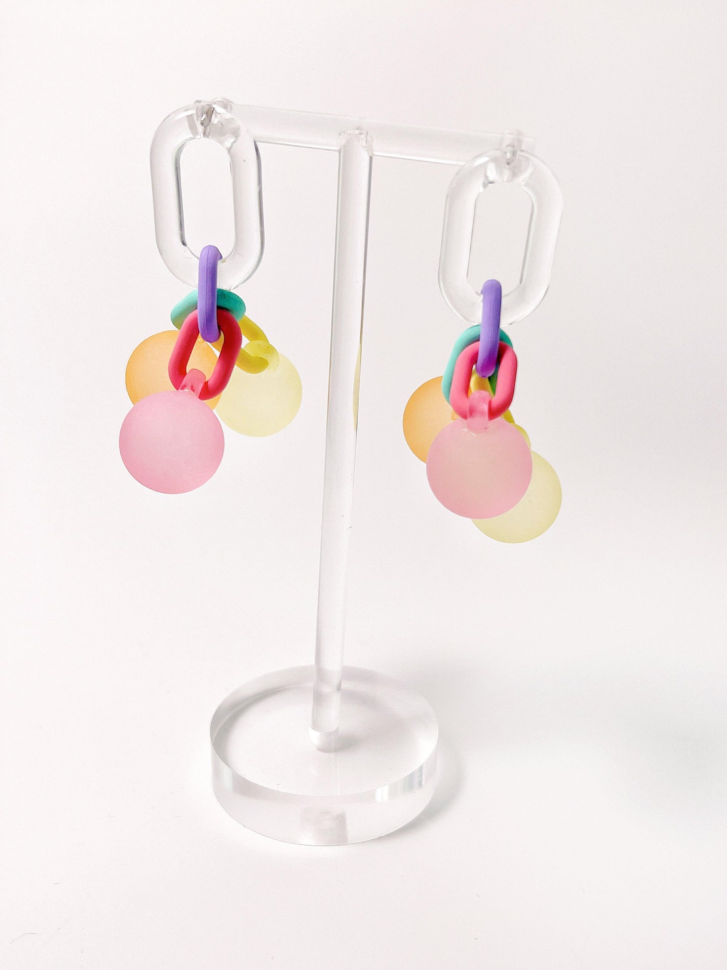 Candy-Colored Ball Earrings（pink）