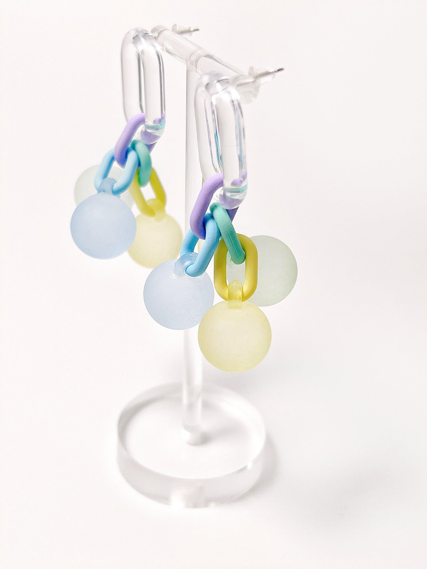 Candy-Colored Ball Earrings（blue）