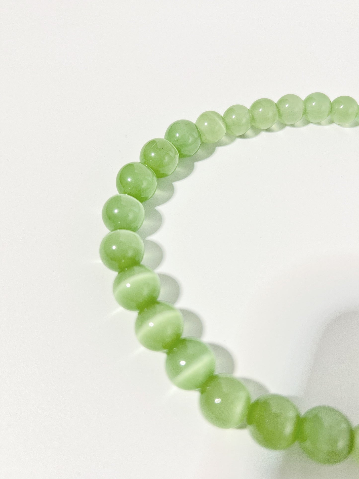 Cat's Eye Green Crystal Necklace