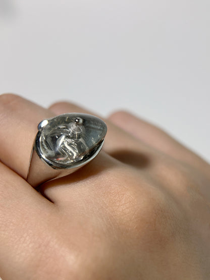 Natural Stone Inlay Ring