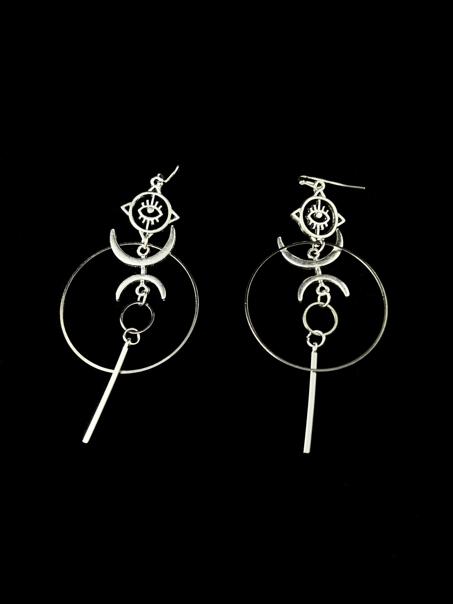 Demon Crescent Moon Earrings