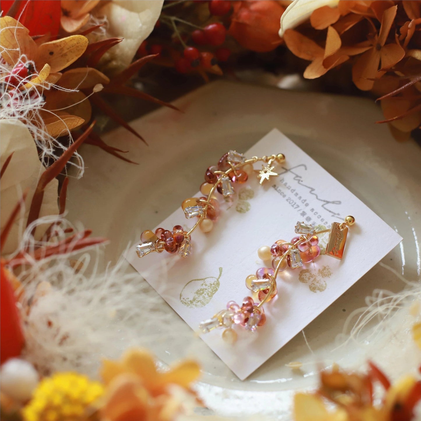 Celestia Beaded Tassel Drop Earrings