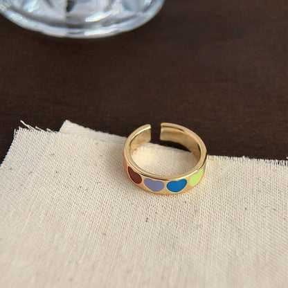 (Over 140$ for Free) French Vintage Geometric Oil Drop Ring - KooGarden