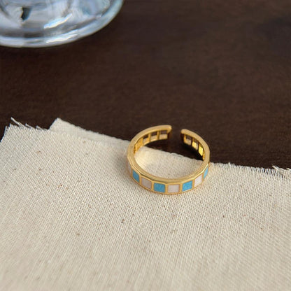 (Over 140$ for Free) French Vintage Geometric Oil Drop Ring - KooGarden