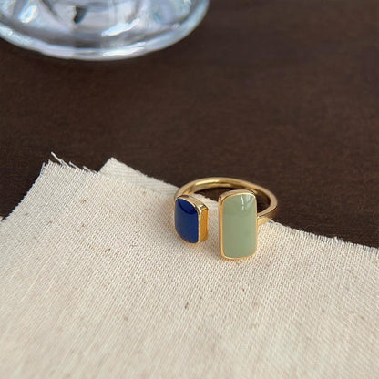 (Over 140$ for Free) French Vintage Geometric Oil Drop Ring - KooGarden