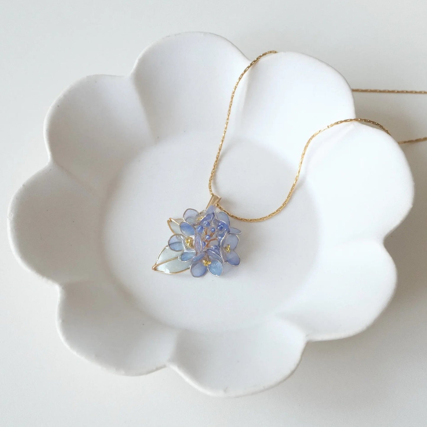 Hydrangea Twilight Pendant Necklace